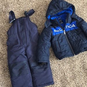 Like New Nautical Navy Blue Winter Coat and Navy Blue Snow Pants